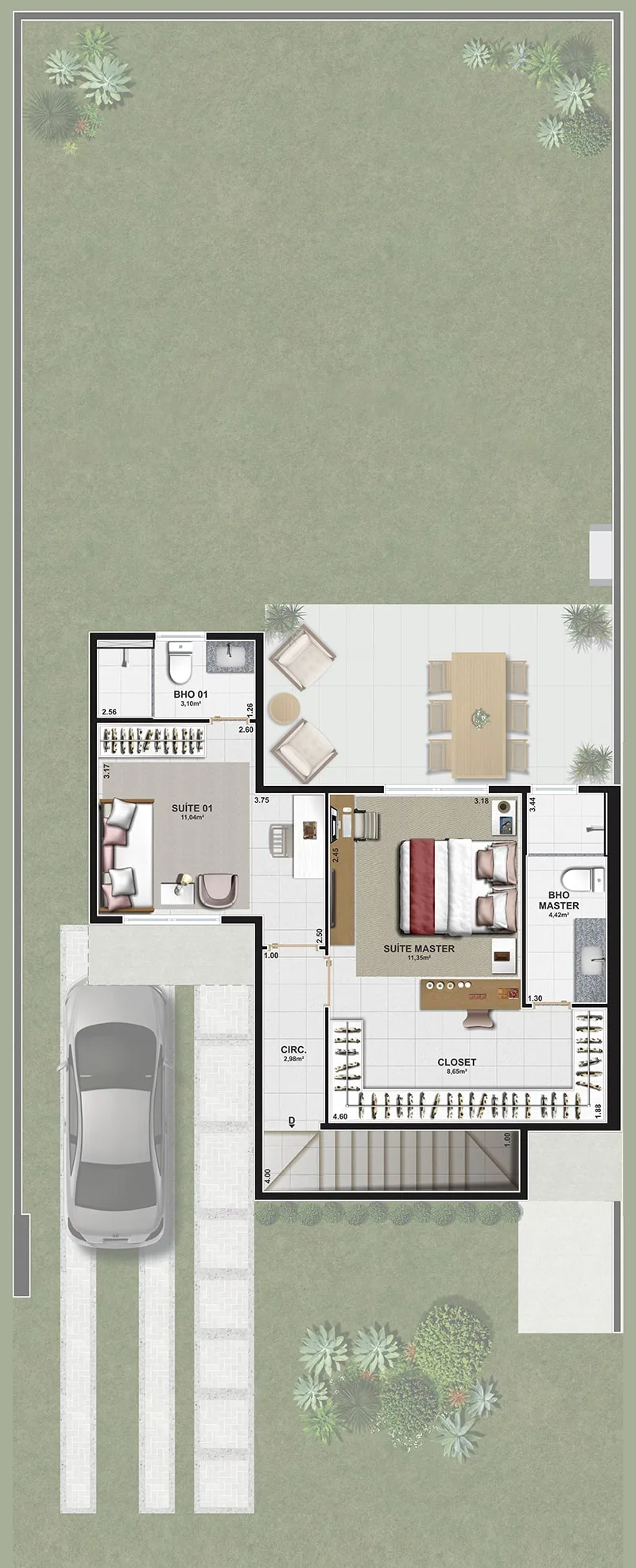 Casa Sobrado - 2 suítes e home office - 128 m2